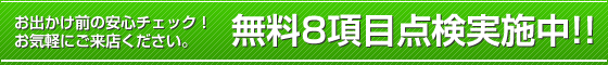無料8項目点検実施中